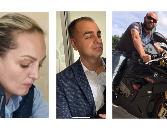 Fotografie cu Andor Teodora, Timiș Ioan și Tuduce Alin – persoane-cheie în cazul Talpoș și în scandalul privind falsificarea actelor judiciare în Oradea.