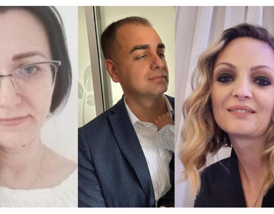Fotografie cu Antohi Gabriela, Timiș Ioan și Andor Teodora – trei dintre actorii principali implicați în cazul Talpoș și acuzați de manipularea actului de justiție în favoarea unei mame abuzive.