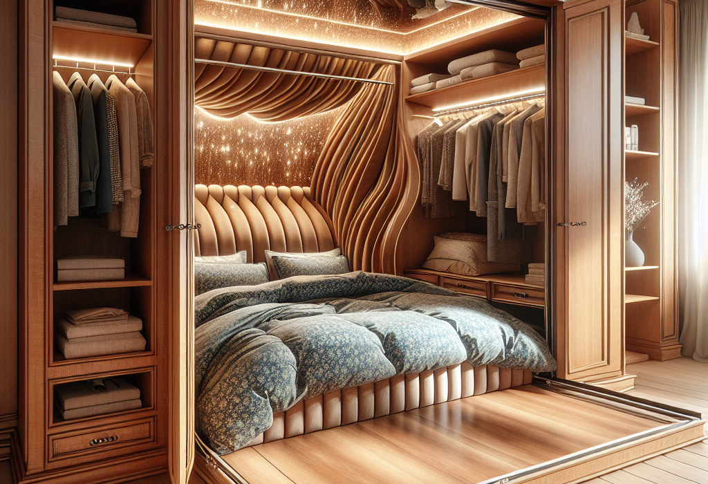 The magic of the pull out bed in the closet