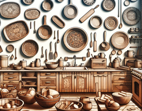 Platouri din lemn pentru decor autentic in bucatarie