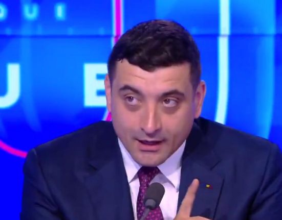 George Simion oprit in direct la tv in Franta