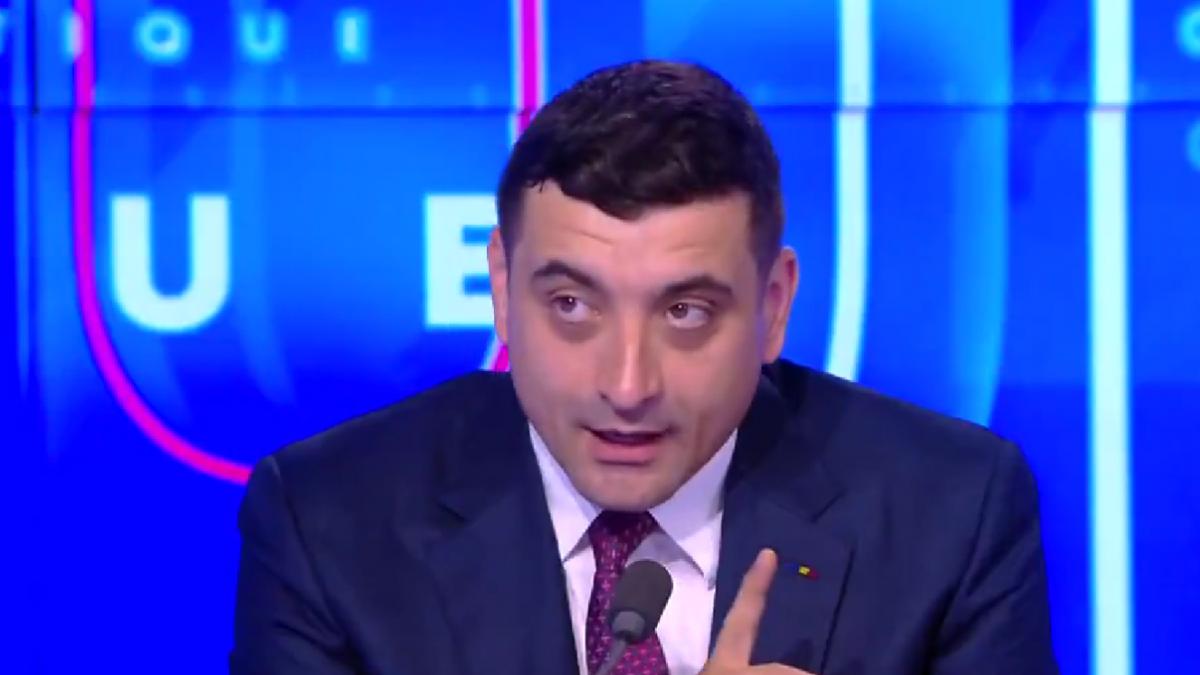 George Simion oprit in direct la tv in Franta