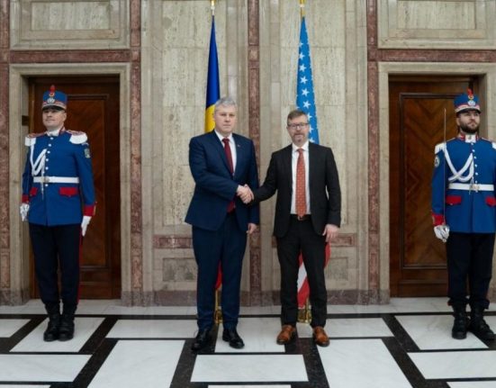 Catalin Predoiu intalnire de lucru cu reprezentantul afacerilor al SUA Statele Unite sunt
