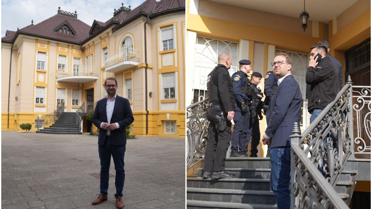 Dominic Fritz a intrat cu jandarmii intr o vila din Timis oara ocupata ilegal de clanul Momitza Vila
