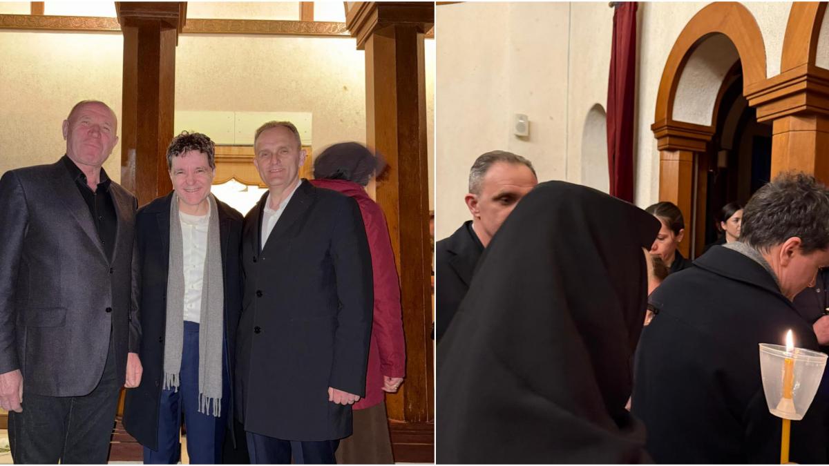 Nicuser Dan aparitie surpriza la manastirea Cornu in Vinerea Mare Presedintele CJ Prahova Fara