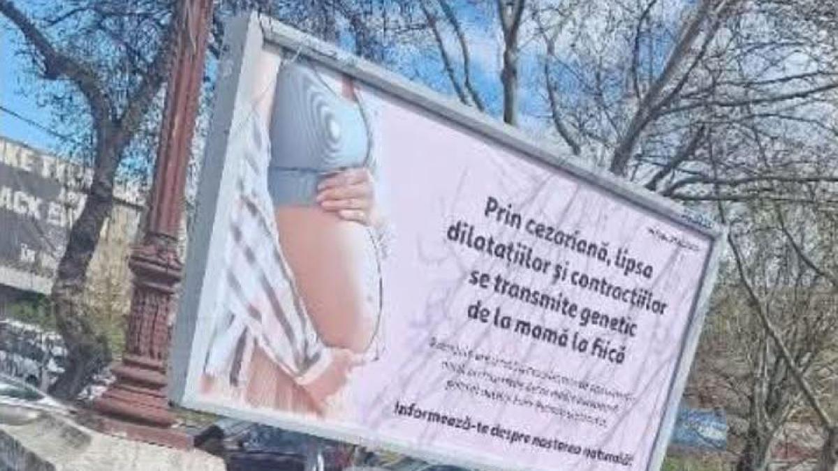 Panouri cu informatii eronate despre cezarianain Bucuresti USR solicita ca reclamele cu sfaturi