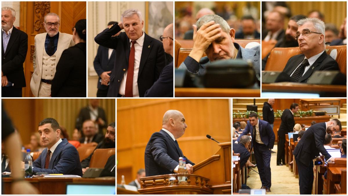 Imagini din spatele scenei din Parlament de la votarea motiunii impotriva Guvernului Bolojan Ce nu s a vazut la